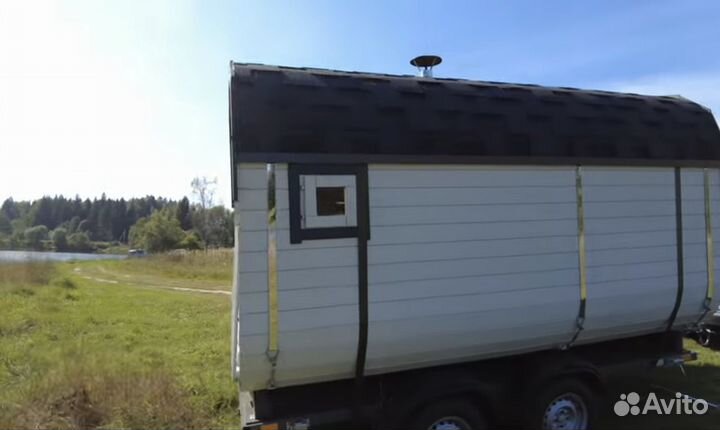 Баня бочка на колесах