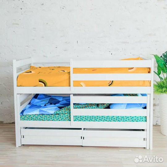 Кроватка берёза матрешка эко выдвижная для малыша