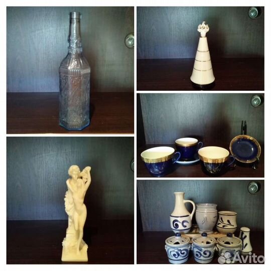 Ваза богемия, супница, кувшины, блюда, тарелки