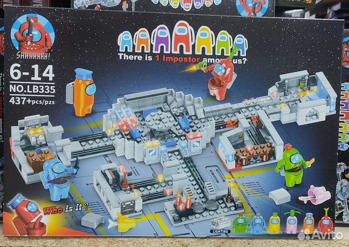 Конструктор амонг Ас among Us 437 деталей