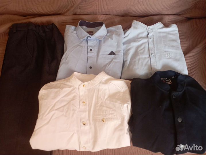 Рубашки пакетом на мальчика, размер 140