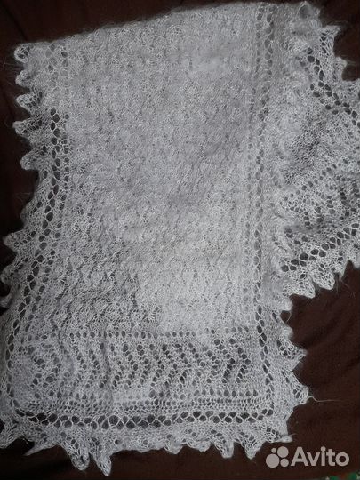 Шаль пуховая ручная работа