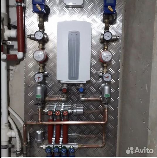 Монтаж систем отопления и водоснабжения сантехники