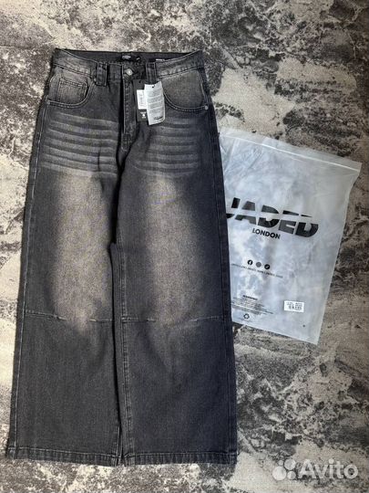 Джинсы Jaded London Washed Black широкие черные