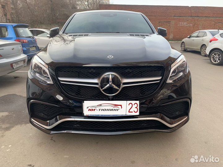 Передний бампер на Mercedes GLE coupe стиль 63 AMG