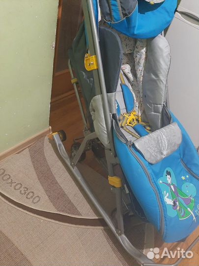 Коляска санки б/у