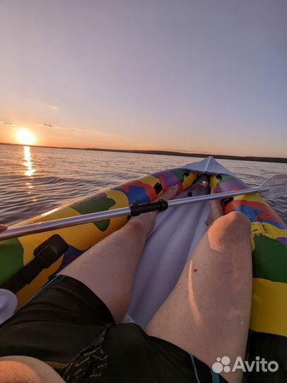 Каяк надувной 3 местный новый