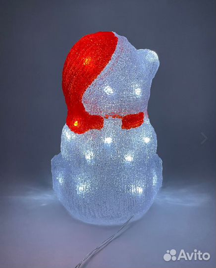 Светодиодный медведь акрил 30 LED 220v (новый)