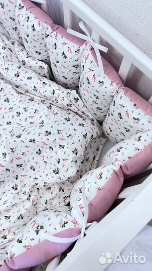 Бортики в кроватку + одеяло