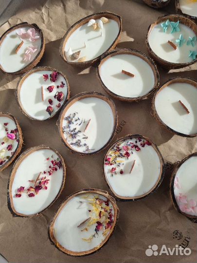 Аромасвечи в кокосе