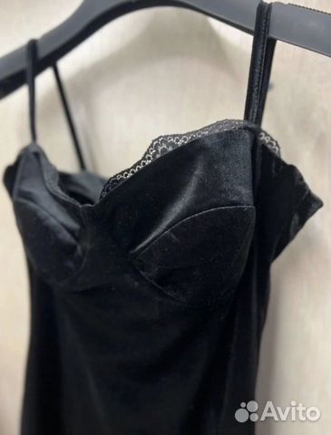 Платье 42 черное бархат стиль zimmermann