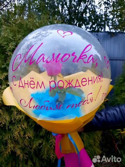 Живая роза в шаре