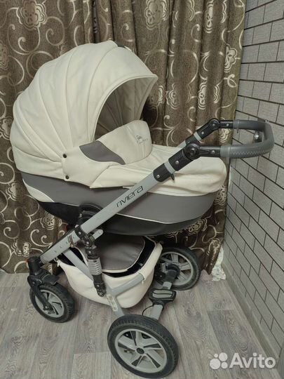 Коляска 2в1 белая