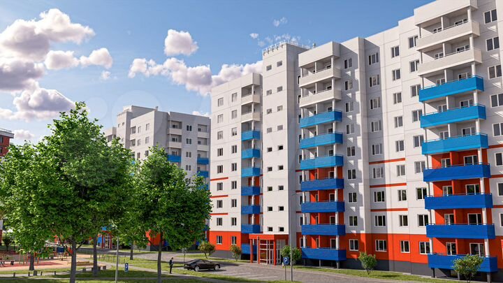 2-к. квартира, 53,9 м², 3/9 эт.