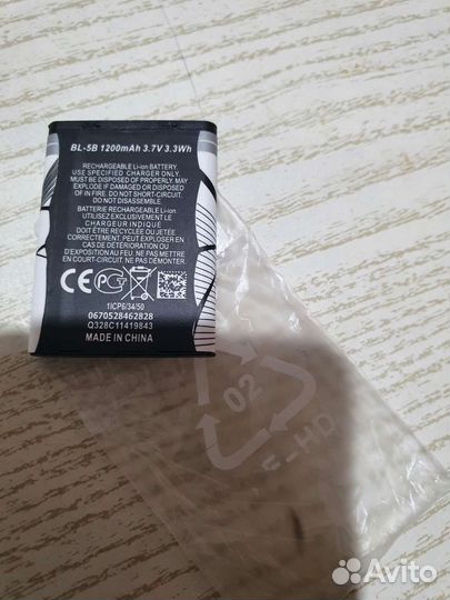 Аккумулятор BL-5B новый честные 890 мАч