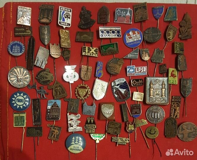Значки коллекция прибалтика и импорт тяжелые