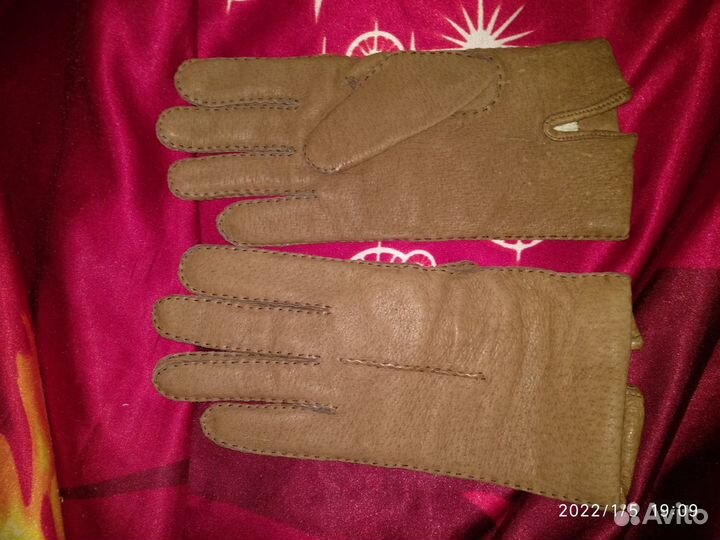 Перчатки кожаные