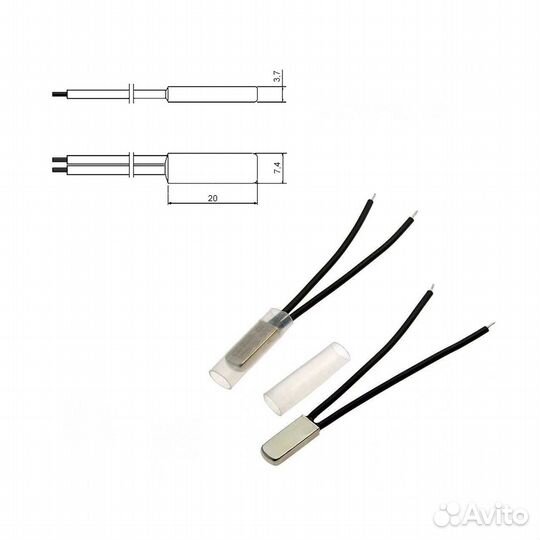 Термостат ksdi-65 65*C 5A B-1009