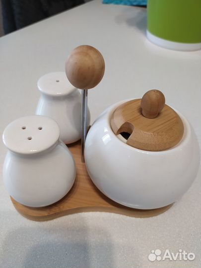 Набор Сахарница, солонка, перечница