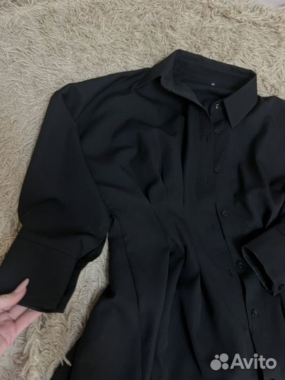 Вечернее платье 44 черное школьное женское