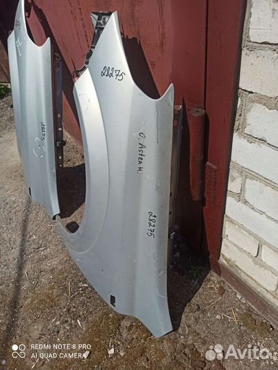 Опель астра Н Крыло левое оригинал (серебро)