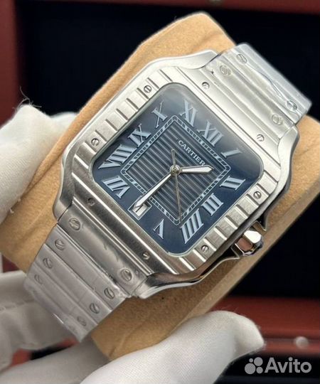 Часы мужские кварцевые с синим циферблатом