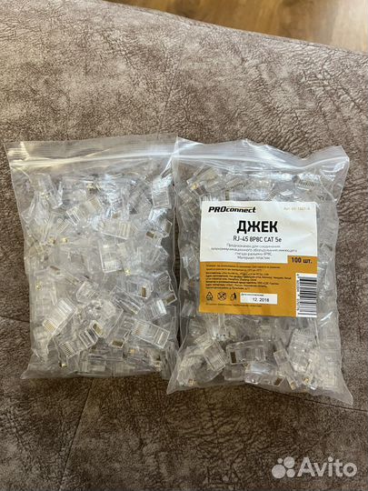 Коннектор rj45, гвозди интернетовский кабель