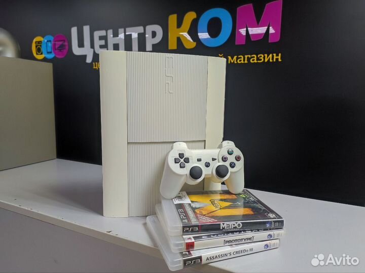 Белоснежная PS3 Super Slim 500GB с играми