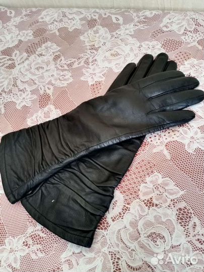 Перчатки женские кожаные новые