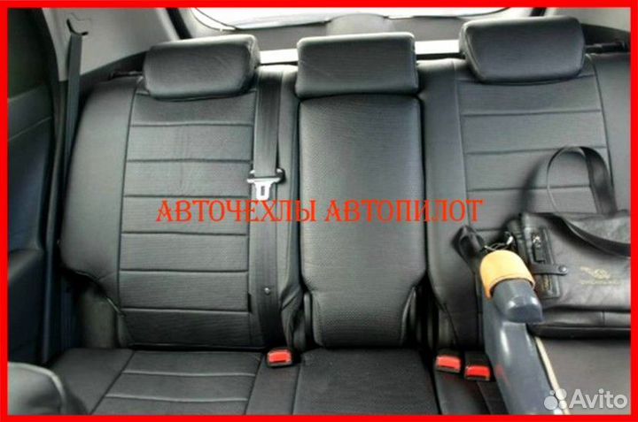 Чехлы Автопилот Ssangyong Rexton из экокожи чёрные