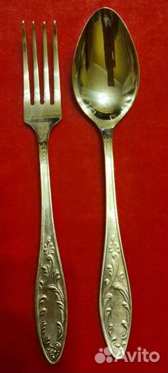Набор малых столовых приборов Пламя мельхиор