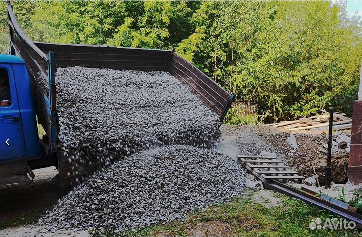 Щебень гравийный доставка