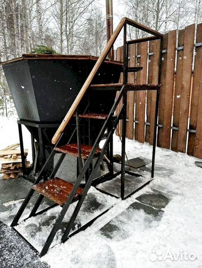 Банный чан-купель с подогревом