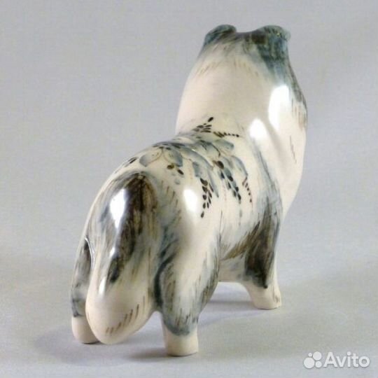 Шелти статуэтка из фарфора Гжель