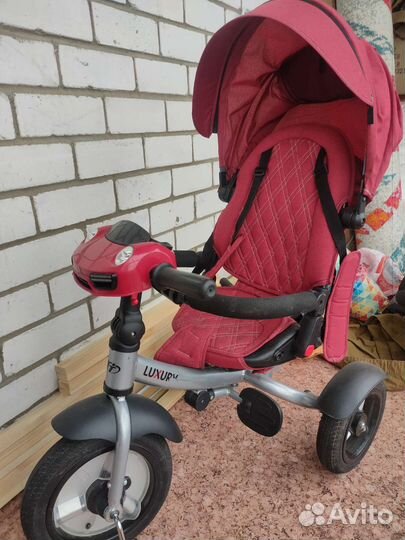 Велосипед-коляска трехколесный с ручкой