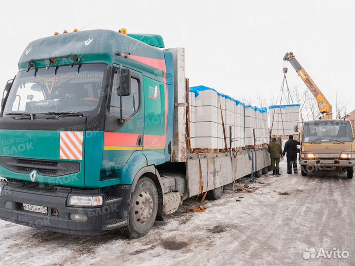 Газобетонный блок с доставкой D500 B2.5 гост