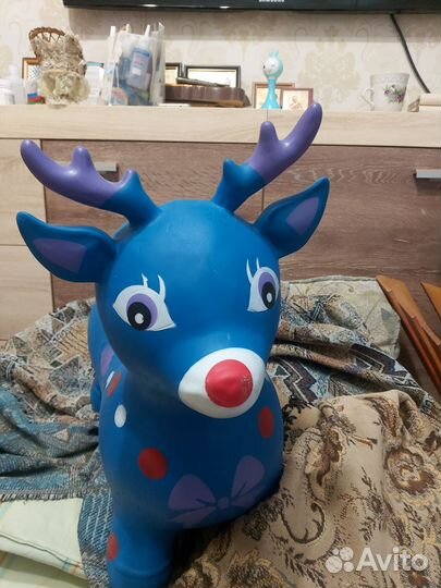 Попрыгун резиновый игрушка ослик