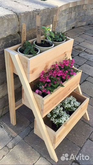 Ящики-кашпо деревянные для цветов