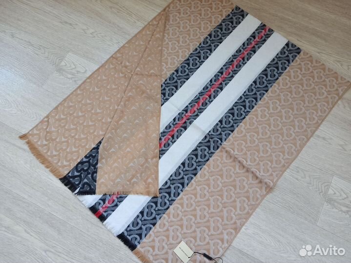 Палантин Burberry Кашемир бежевый 5цветов