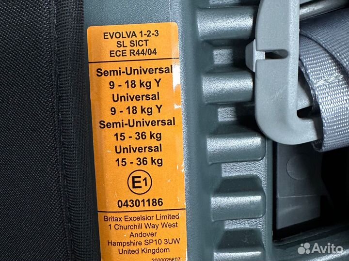 Автокресло britax romer evolva 1 2 3