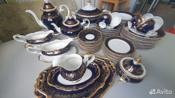 Столовый сервиз Weimar Porzellan кобальт