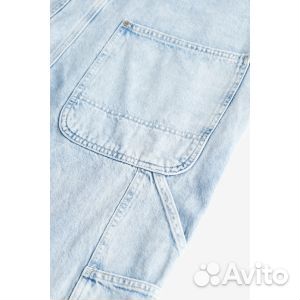 Комбинезон H&M Denim Relaxed Fit, голубой