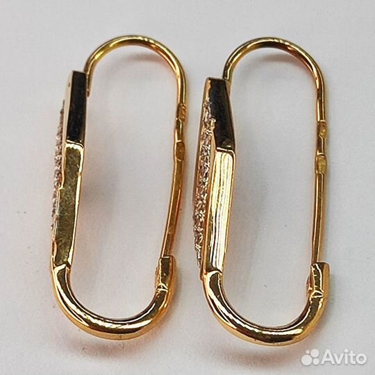 Серьги золотые (арт 117649) Д15