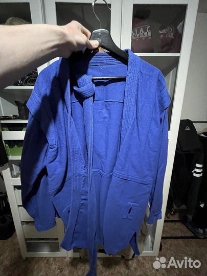 Куртка для самбо синяя