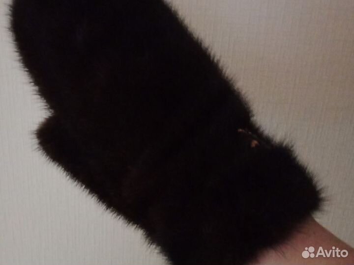 Варежки из меха норки