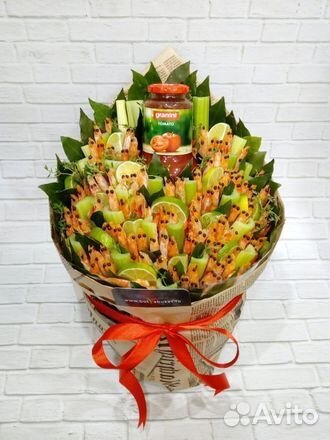 Букеты из креветок