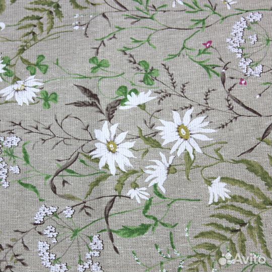 Ткань интерьерная полулён 