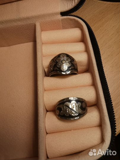 Кольца кубачи серебро 875 разные