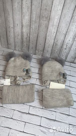 Комплект шапка и снуд. Новые