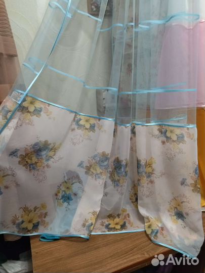 Нежная тюль высота 1.8 м